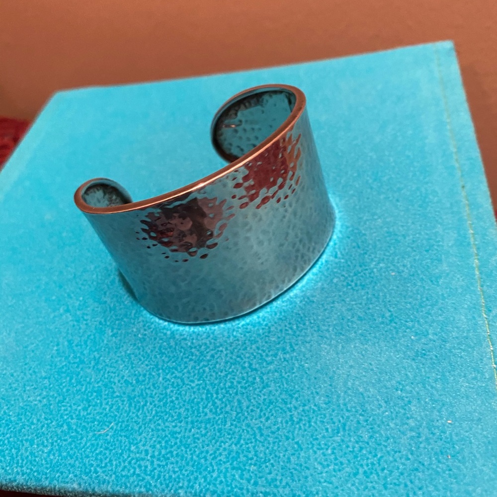 Sterling sliver hammered cuff